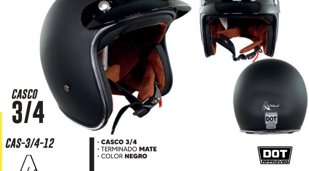 CASCO 3/4 CERTIFICADO DOT TALLA G