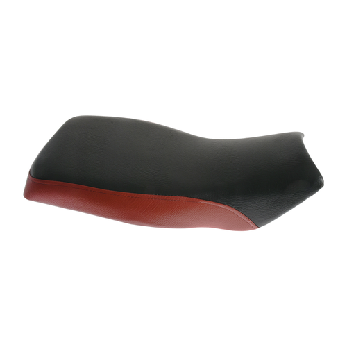 ASIENTO NEGRO Y ROJO CON ETIQUETA