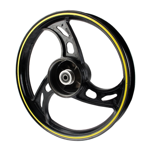 RIN TRAS NEGRO FILO AMARILLO