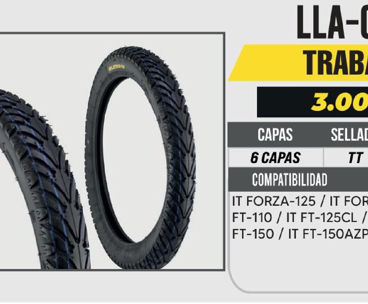 3.00-18 6 CAPAS 315 CALLE USA CAMARA (TT)