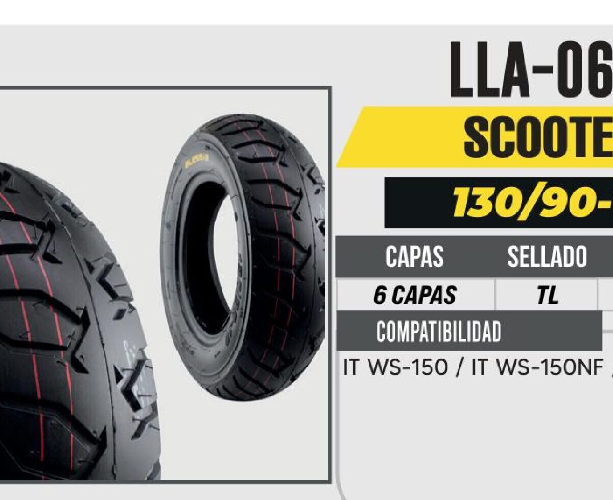 130/90-10 6 CAPAS 804 CALLE NO USA CAMARA (TL)