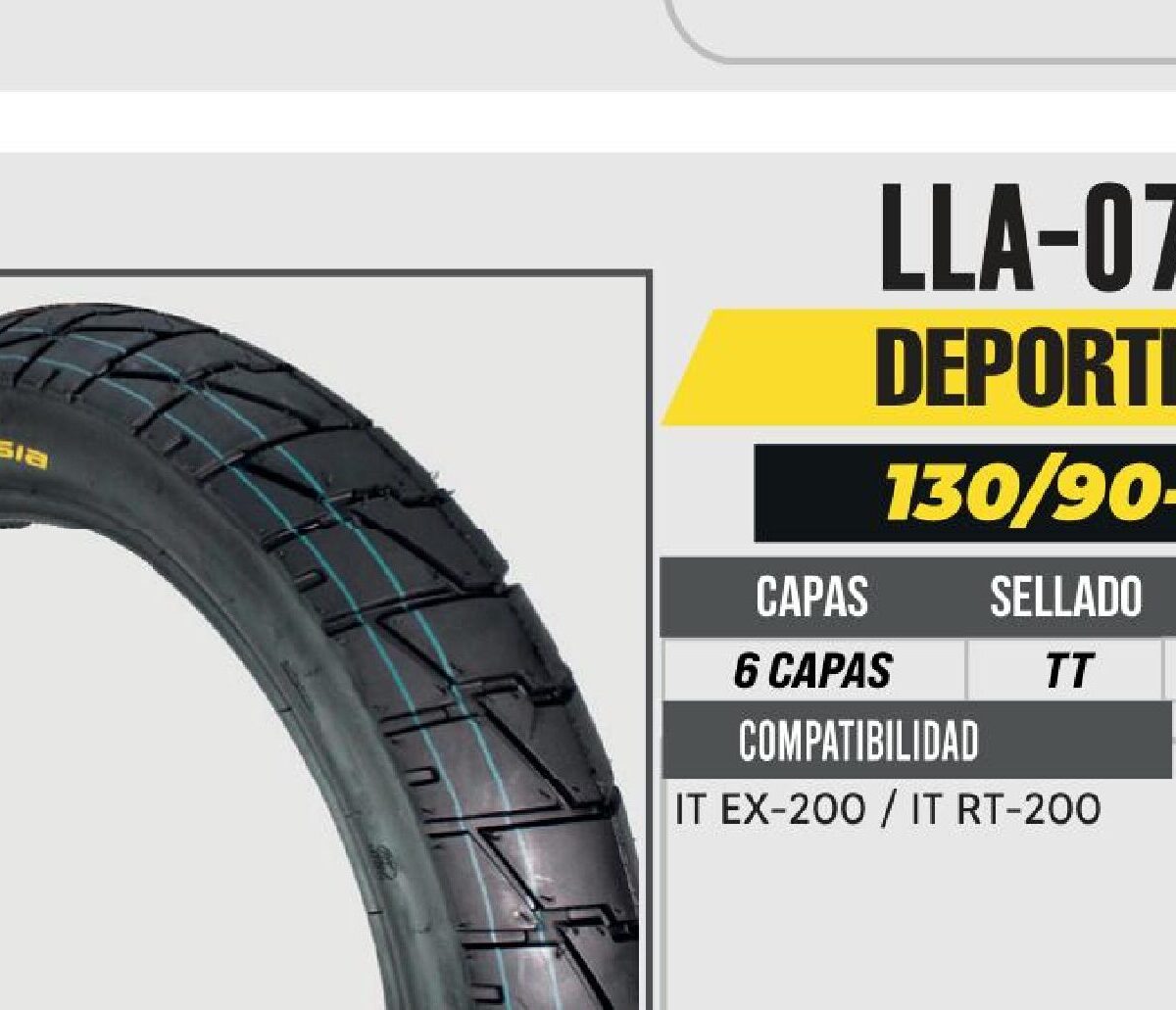 130/90-18 6 CAPAS A813 CALLE USA CAMARA (TT)