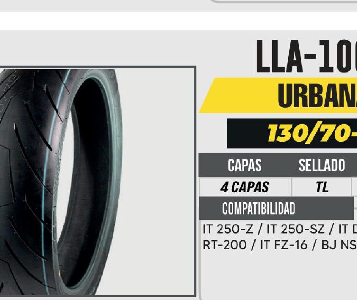 130/70-17 CST 4 CAPAS NK01 62S CALLE NO USA CAMARA (TL) TRASERA