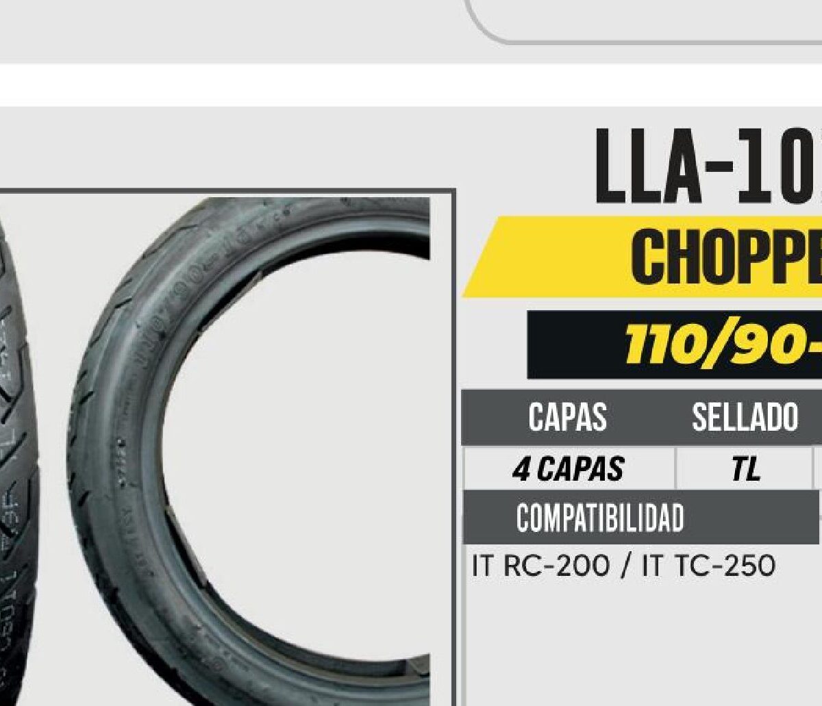 110/90-16 CST 4 CAPAS C6011 CALLE NO USA CAMARA (TL)