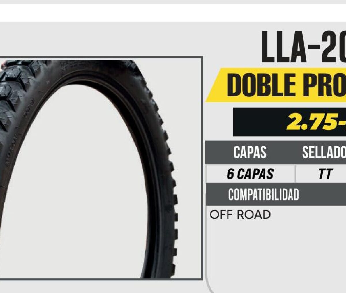2.75-21 6 CAPAS A411 DOBLE PROPOSITO USA CAMARA (TT)