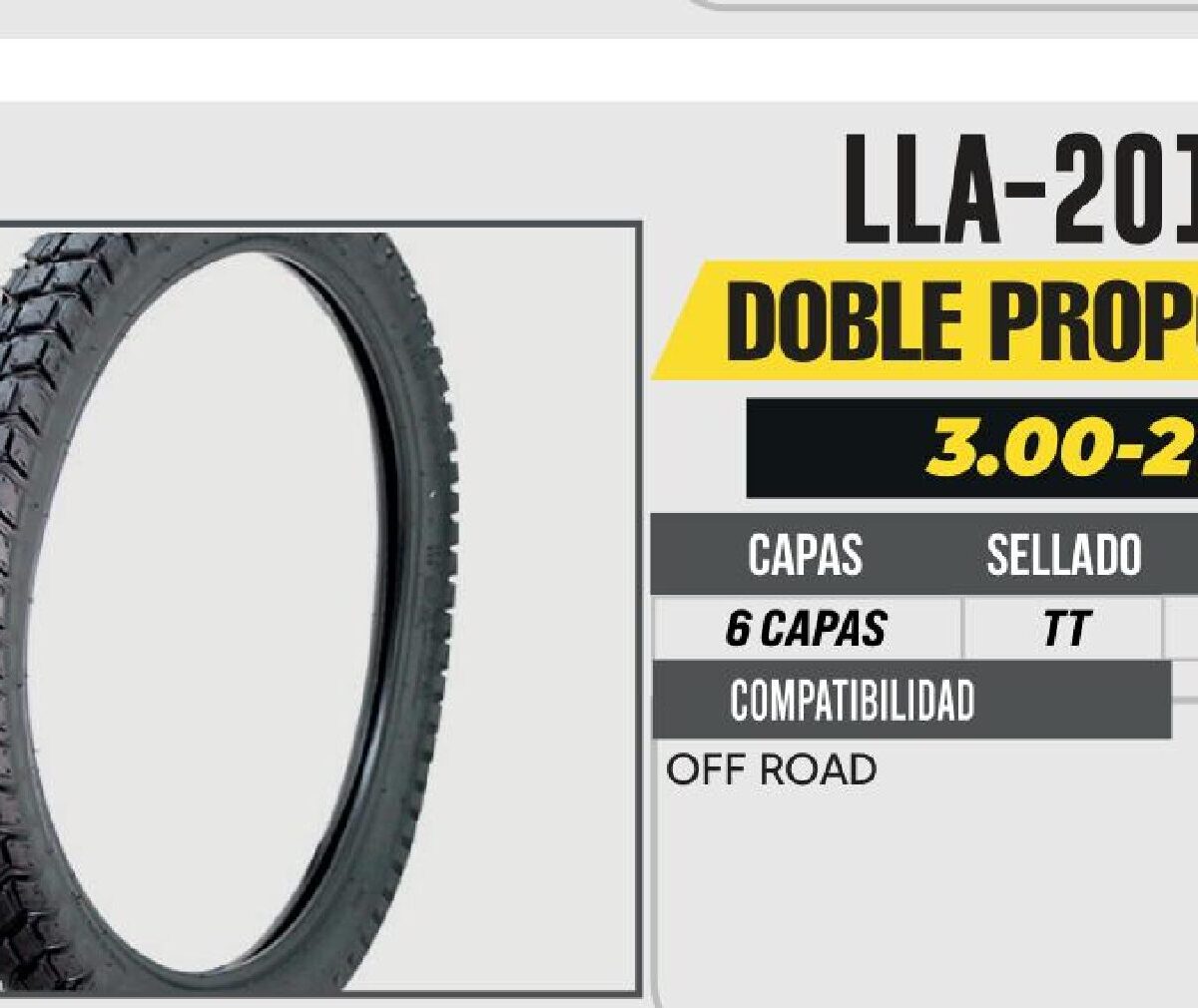 3.00-21 6 CAPAS A411 DOBLE PROPOSITO USA CAMARA (TT)