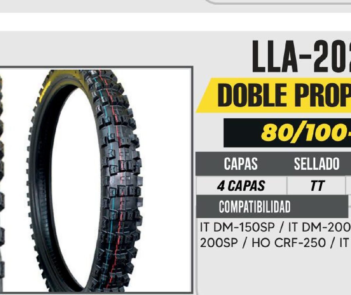 80/100-21 4 CAPAS P444 DOBLE PROPOSITO USA CAMARA (TT)