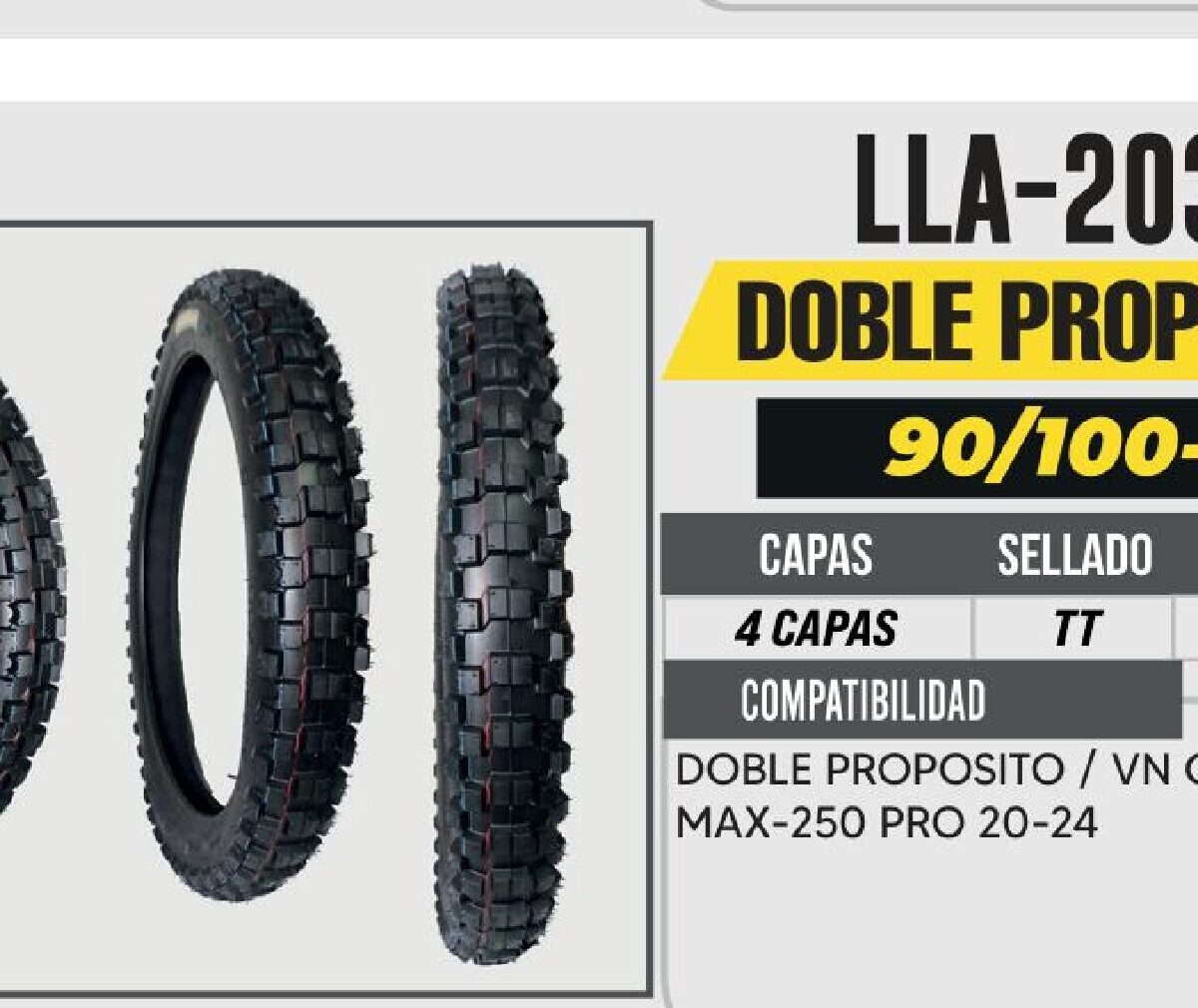 90/100-21 4 CAPAS 445 CALLE USA CAMARA