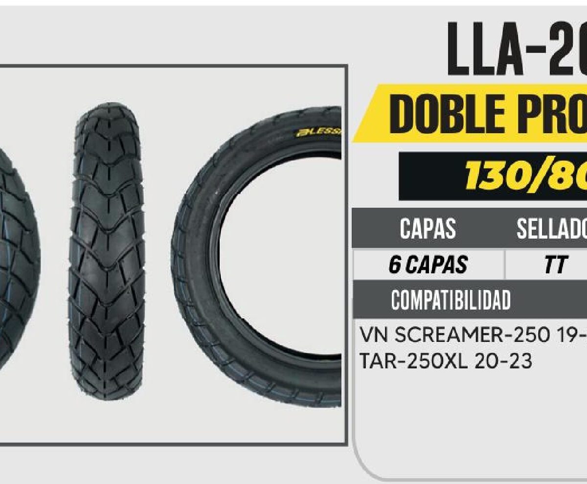 130/80-17 TRASERA 6 CAPAS P334A CAFÉ RACER USA CAMARA (TT)