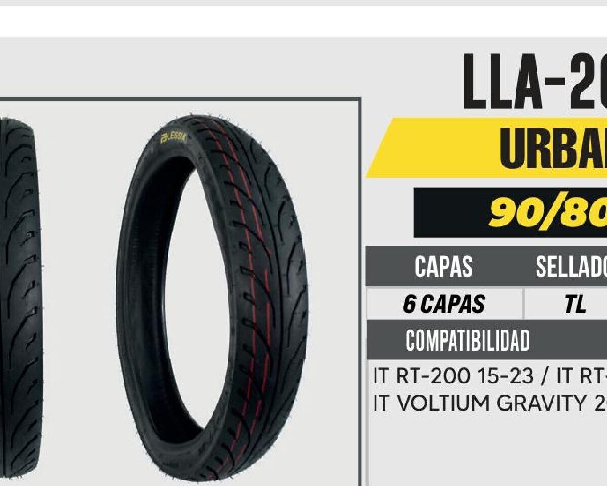 90/80-17 DELANTERA 6 CAPAS CALLE NO USA CAMARA (TL)