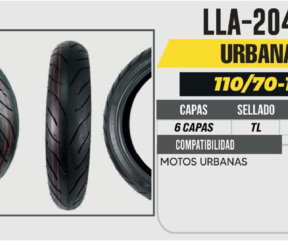110/70-17 DELANTERA 6 CAPAS P808 URBANA SIN CAMARA (TL)
