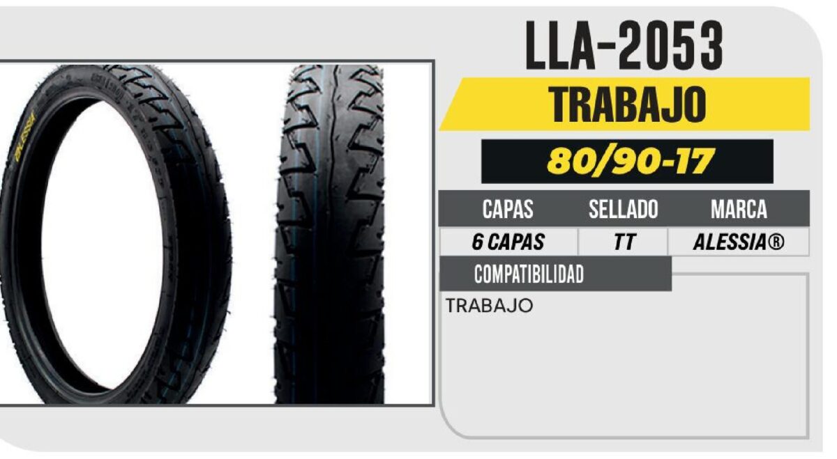 80/90-17 6 CAPAS P339 TRABAJO CON CAMARA (TT)