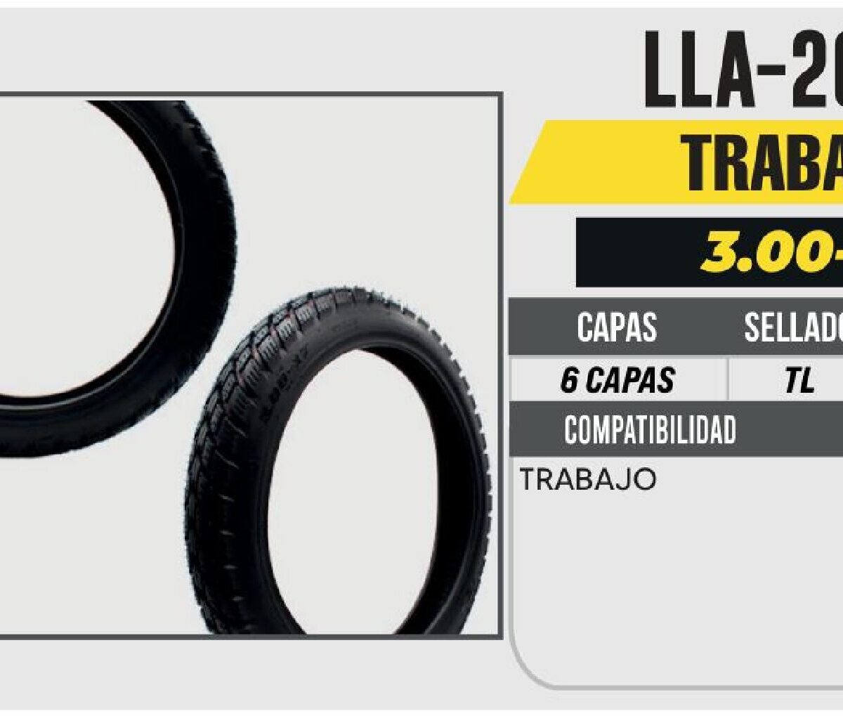 3.00-17 6 CAPAS P269 TRABAJO NO USA CAMARA (TL)