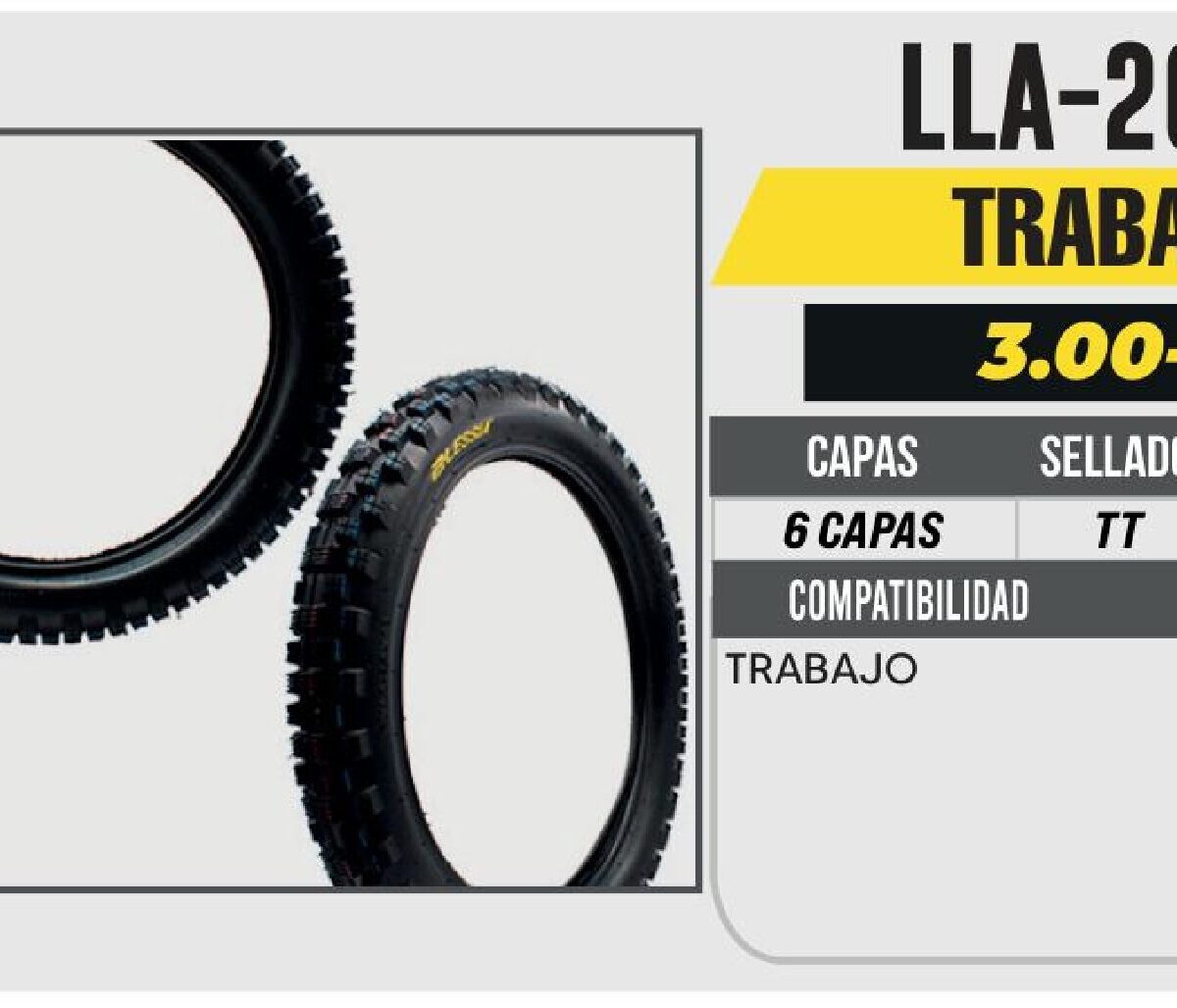 3.00-18 6 CAPAS P344 TRABAJO USA CAMARA (TT)