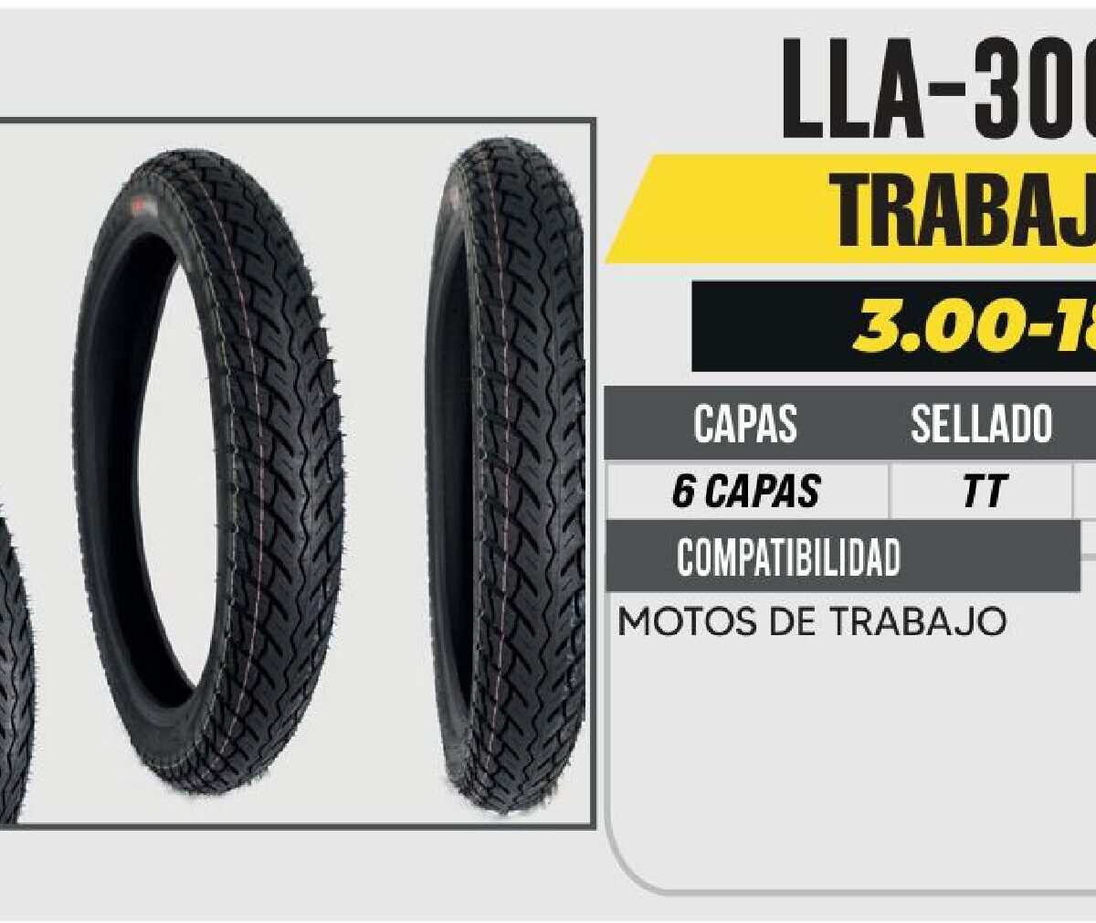 3.00-18 6 CAPAS CY222 TRABAJO USA CAMARA (TT)