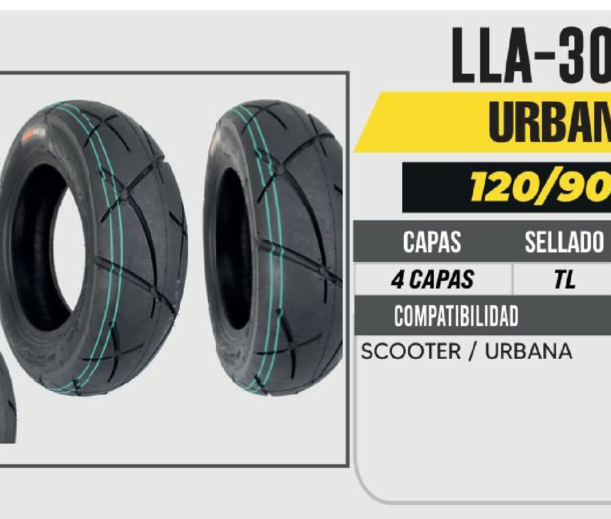 120/90-10 4 CAPAS P273 SCOOTER NO USA CAMARA (TL)