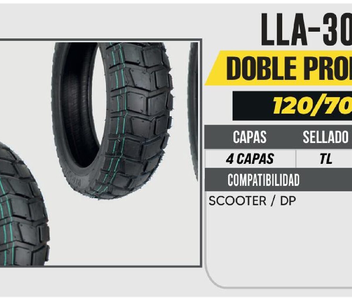 120/70-12 4 CAPAS P215 SCOOTER NO USA CAMARA (TL)