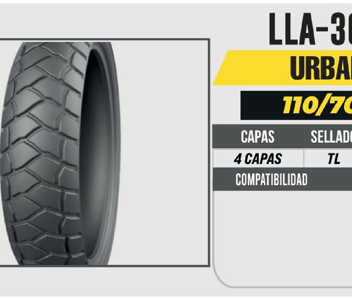 110/70-17 4 CAPAS CY316 CALLE NO USA CAMARA (TL)
