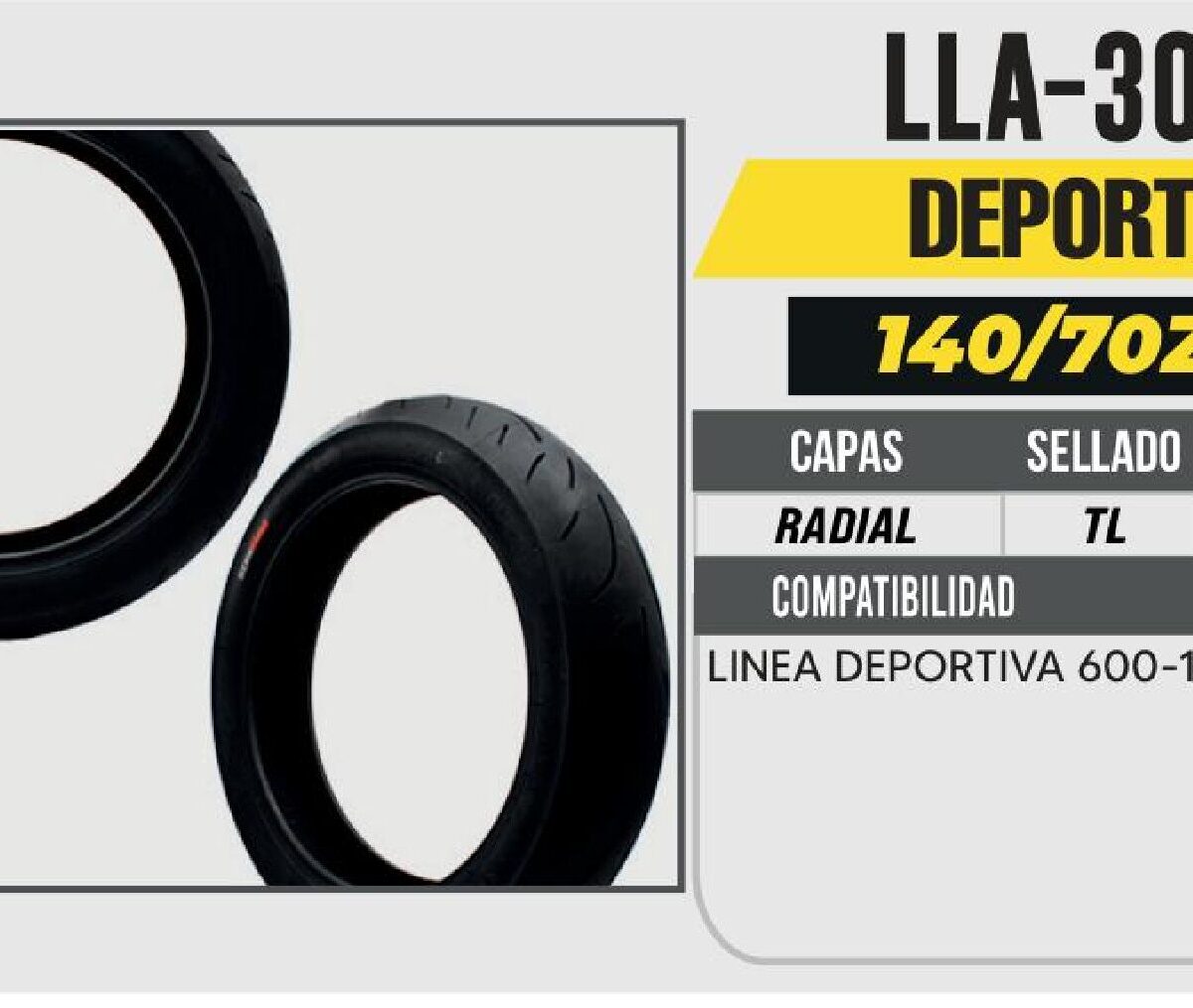 140/70 ZR17 RADIAL CYR100 CALLE NO USA CAMARA (TL) TRASERA