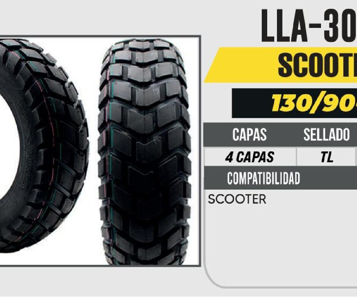 130/90-10 P126 SCOOTER 4PR NO USA CAMARA (TL)