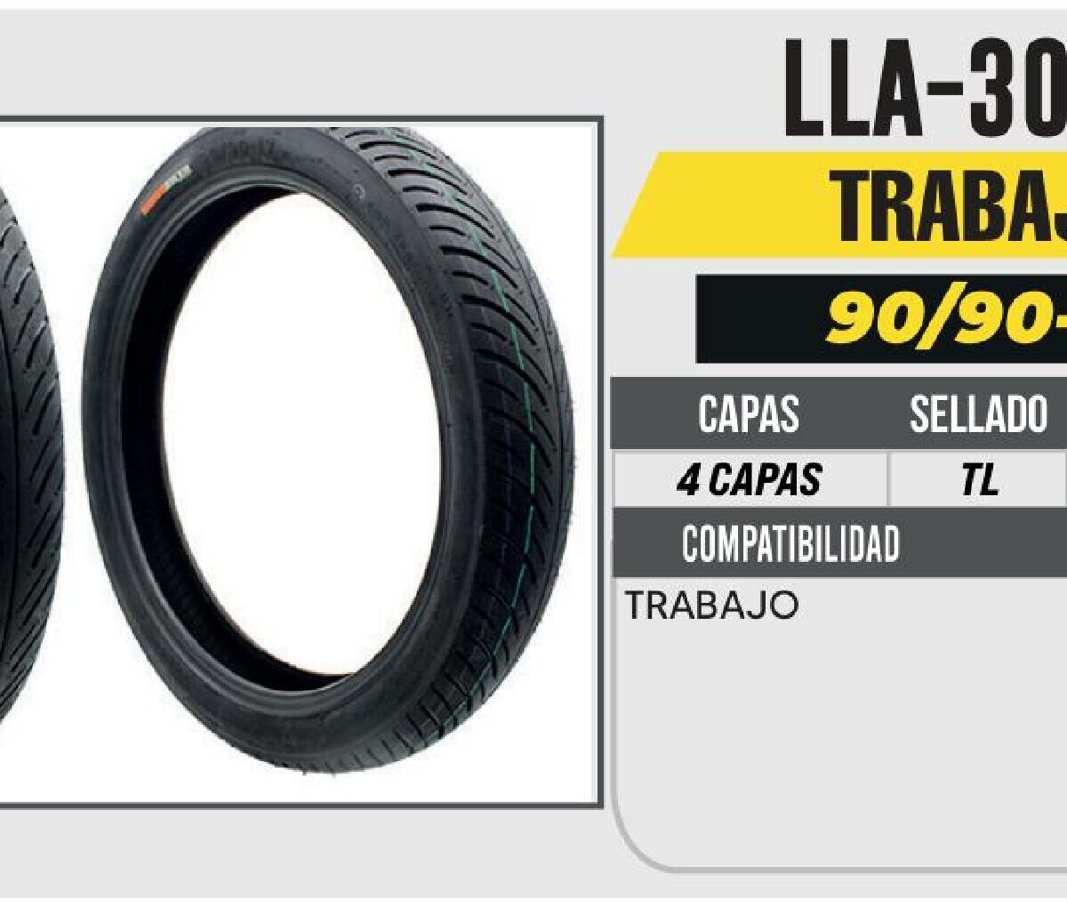 90/90-17 CY186 CALLE 4PR NO USA CAMARA (TL) TRASERA
