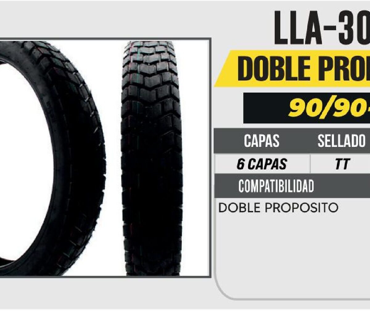 90/90-19 P126 DOBLE PROPOSITO 6PR USA CAMARA (TT) DELANTERA